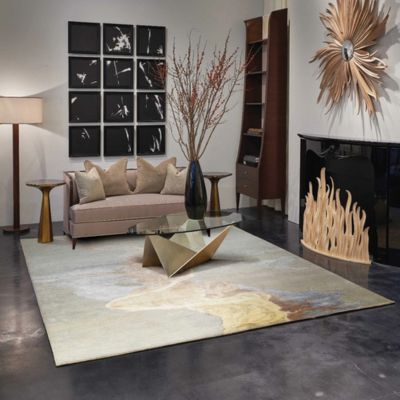 area rug in elegant Sand City living room